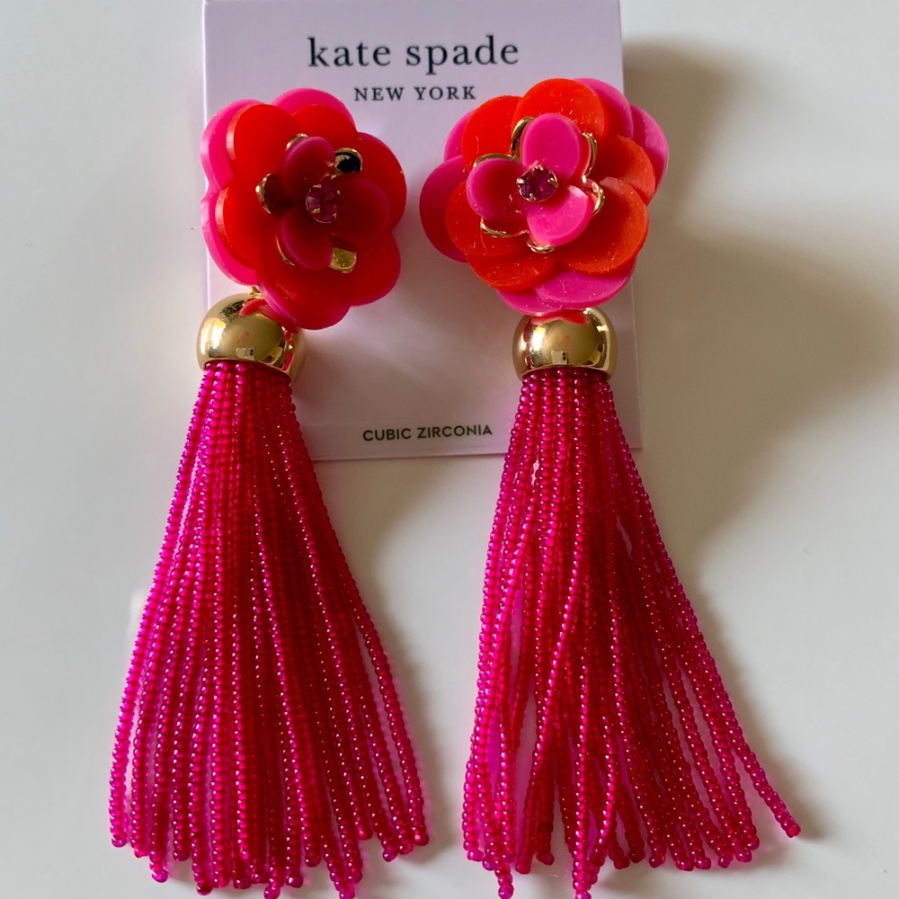 kate spade ♠️ New York floral🌸 tassel earrings 🤩
